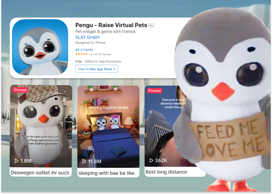 Cover Image for The TikTok Strategies Behind The Pet Penguin App Generating Millions In Revenue