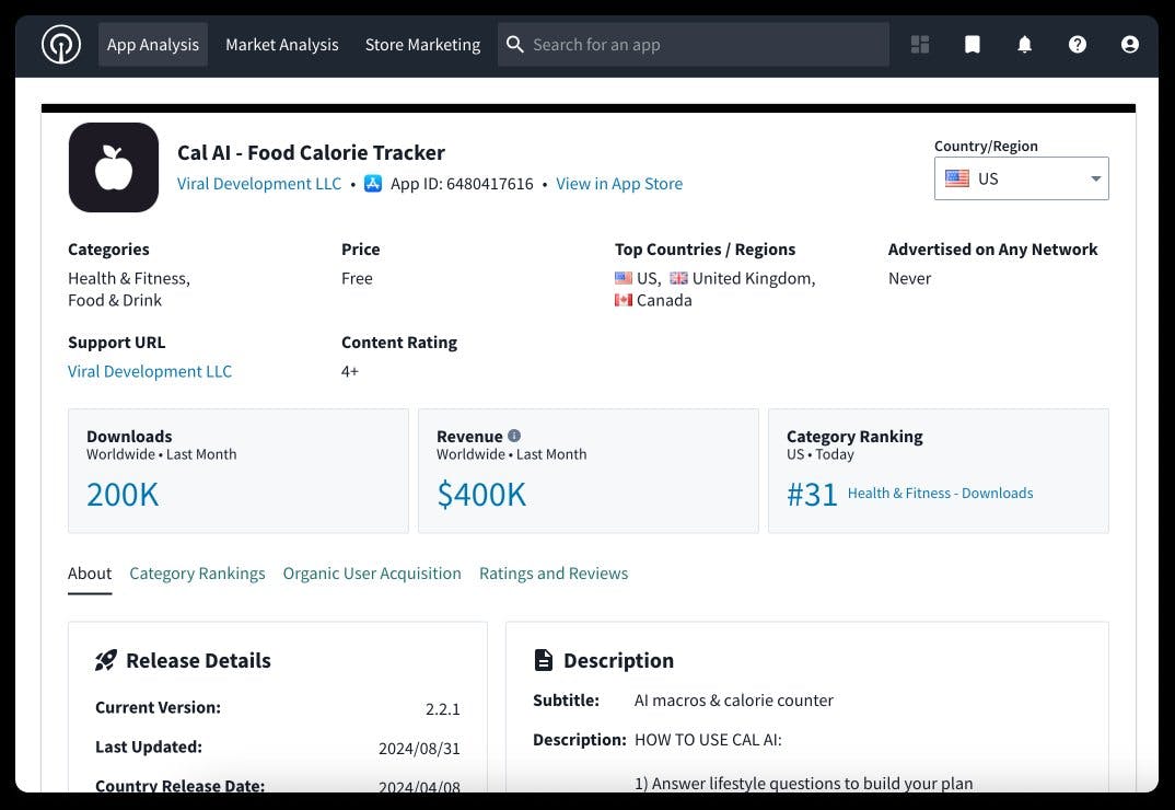 Cover Image for Cal AI’s Marketing Strategies: Lessons from a $400K MRR Success Story